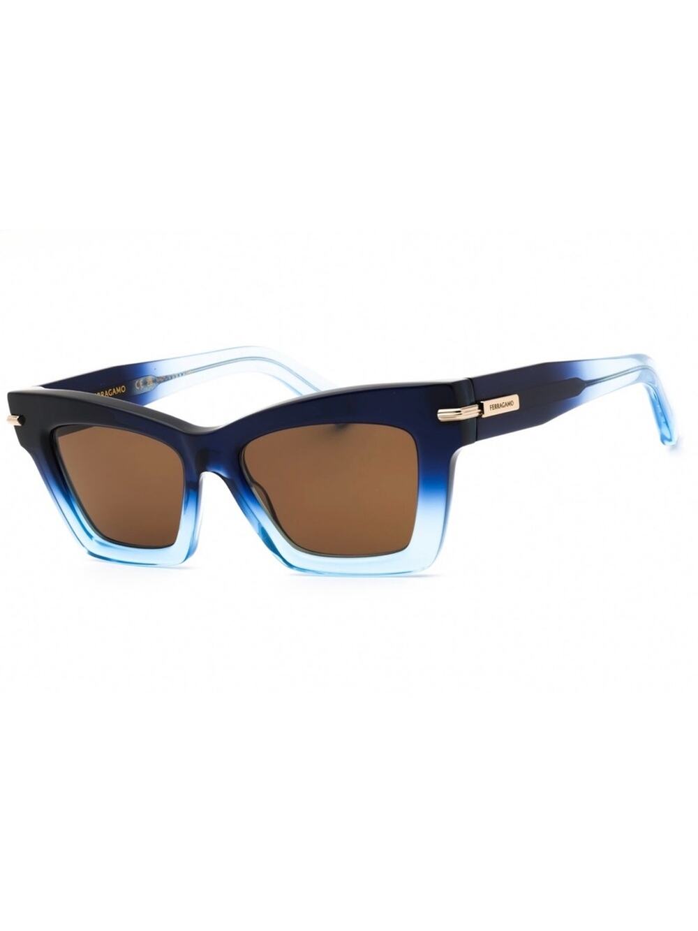 NEW!!! Salvatore Ferragamo SF2031S 415 Blue Square-Frame Women's Authentic